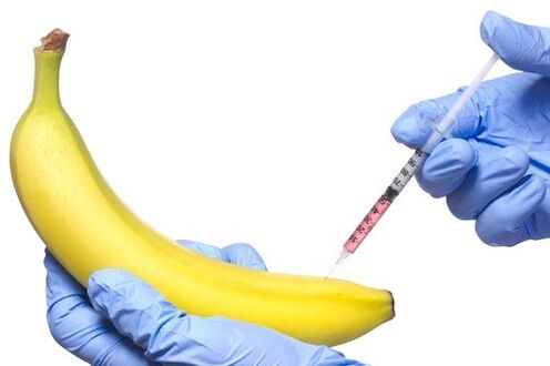injecteerbare penisvergroting naar het voorbeeld van een banaan